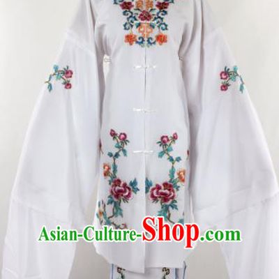 Chinese Traditional Beijing Opera Qin Xianglian White Dress Ancient Peking Opera Diva Costume for Women