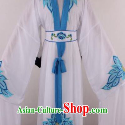 Chinese Beijing Opera Taoist Nun White Dress Ancient Traditional Peking Opera Actress Costume for Women