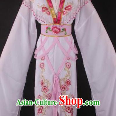 Professional Chinese Beijing Opera Palace Princess White Dress Ancient Traditional Peking Opera Diva Costume for Women