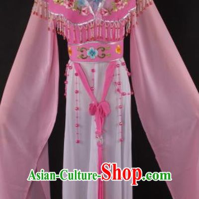 Professional Chinese Beijing Opera Peri Pink Dress Ancient Traditional Peking Opera Diva Costume for Women