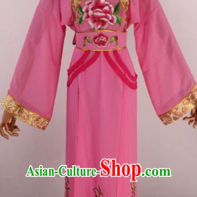 Chinese Beijing Opera Palace Maidservant Pink Dress Ancient Traditional Peking Opera Court Maid Costume for Women