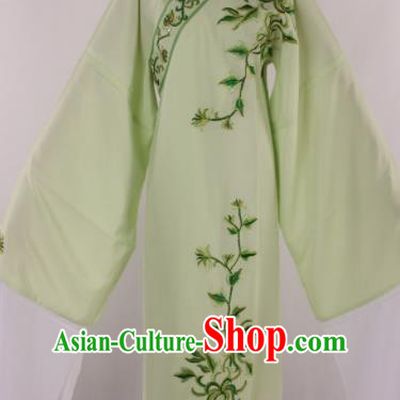 Traditional Chinese Shaoxing Opera Niche Embroidered Chrysanthemum Green Robe Ancient Scholar Nobility Childe Costume for Men