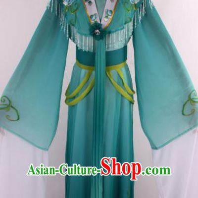 Chinese Traditional Opera Romance of the West Chamber Green Dress Ancient Peking Opera Nobility Lady Costume for Women