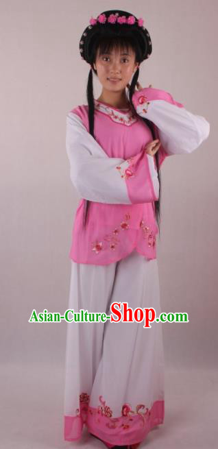 Professional Chinese Beijing Opera Servant Girl Pink Clothing Ancient Traditional Peking Opera Costume for Women Professional Chinese Beijing Opera Servant Girl Pink Clothing Ancient Traditional Peking Opera Costume for Women