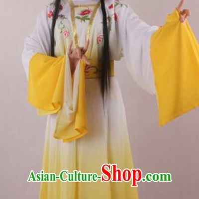 Professional Chinese Beijing Opera Fairy Yellow Dress Ancient Traditional Peking Opera Diva Costume for Women
