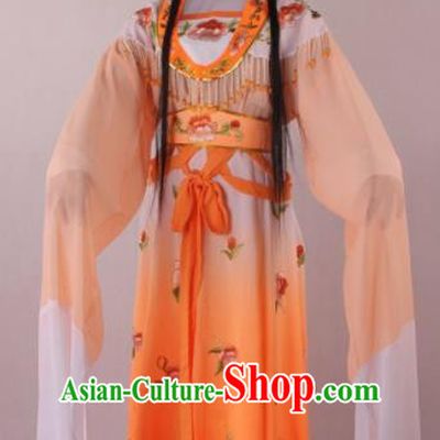 Professional Chinese Beijing Opera Actress Orange Dress Ancient Traditional Peking Opera Costume for Women