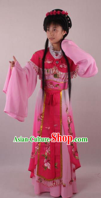 Professional Chinese Beijing Opera Rich Lady Rosy Dress Ancient Traditional Peking Opera Diva Costume for Women Professional Chinese Beijing Opera Rich Lady Rosy Dress Ancient Traditional Peking Opera Diva Costume for Women