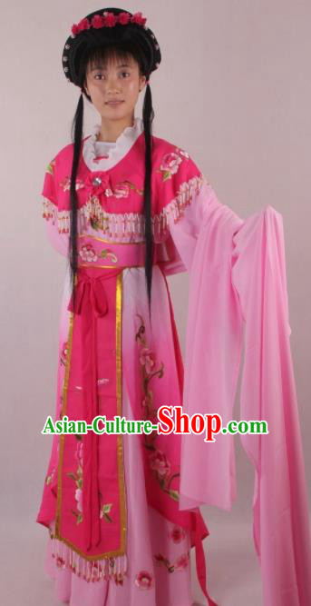 Professional Chinese Beijing Opera Rich Lady Rosy Dress Ancient Traditional Peking Opera Diva Costume for Women Professional Chinese Beijing Opera Rich Lady Rosy Dress Ancient Traditional Peking Opera Diva Costume for Women