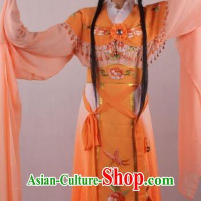 Professional Chinese Beijing Opera Rich Lady Orange Dress Ancient Traditional Peking Opera Diva Costume for Women