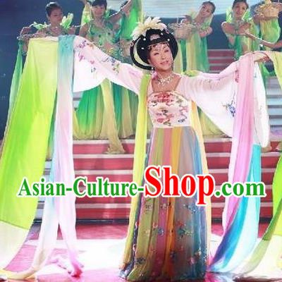 Traditional Chinese Classical Dance Chang E Flying To the Moon Costume Beijing Opera Dance Dress for Women