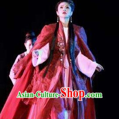 Traditional Chinese Classical Dance Cai Wei Costume Group Dance Dress for Women