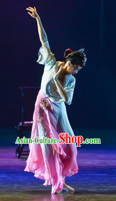 Traditional Chinese Classical Dance Dian Jiang Chun Costume Solo Ballet Dance Dress for Women Traditional Chinese Classical Dance Dian Jiang Chun Costume Solo Ballet Dance Dress for Women