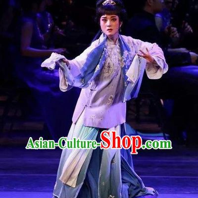 Traditional Chinese Classical Dance Ju Zi Hong Le Costume Drama Stage Show Beautiful Dance Dress for Women