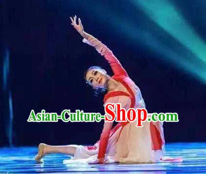 Traditional Chinese Classical Dance Kong Que Dong Nan Fei Costume Drama Stage Show Beautiful Dance Red Dress for Women