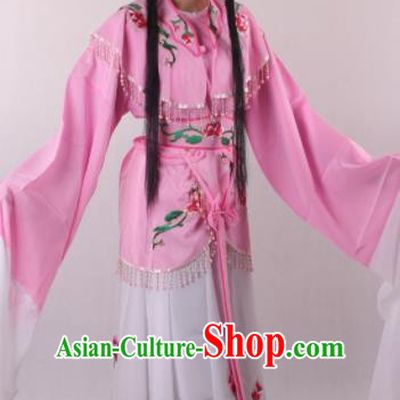 Professional Chinese Shaoxing Opera Princess Pink Dress Ancient Traditional Peking Opera Young Lady Costume for Women