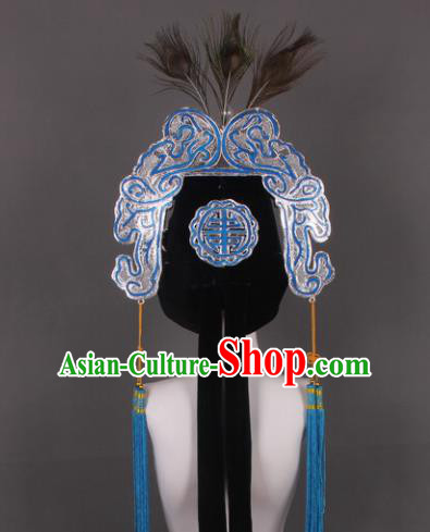 Traditional Chinese Shaoxing Opera Niche Feather Hat Ancient Gifted Scholar Headwear for Men