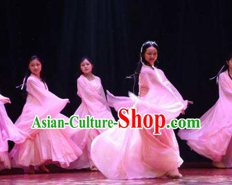 Traditional Chinese Classical Dance Luo Shui Jiao Ren Costume Stage Show Beautiful Dance Dress for Women Traditional Chinese Classical Dance Luo Shui Jiao Ren Costume Stage Show Beautiful Dance Dress for Women