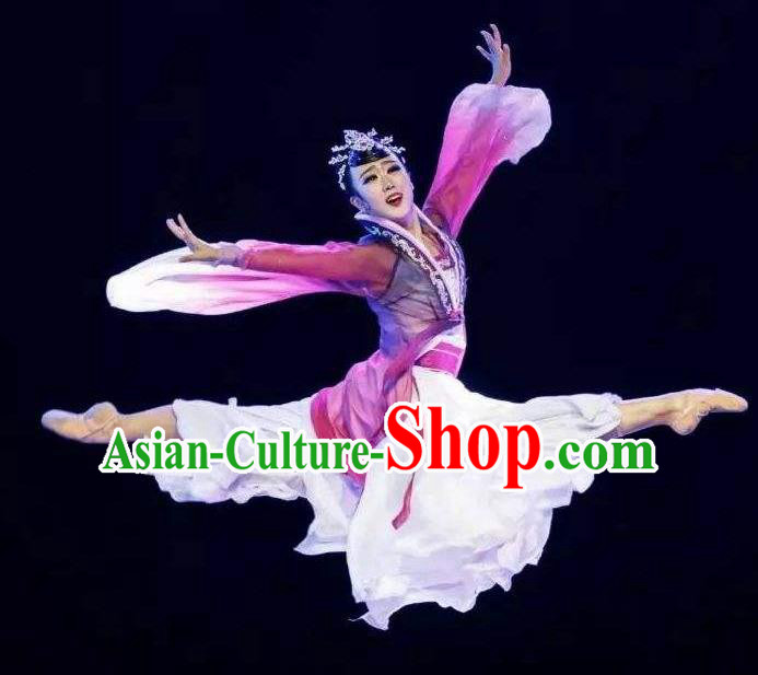 Traditional Chinese Classical Dance Ballet Ru Meng Ling Costume Stage Show Beautiful Dance Dress for Women Traditional Chinese Classical Dance Ballet Ru Meng Ling Costume Stage Show Beautiful Dance Dress for Women