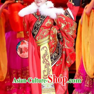 Chinese Beautiful Dance Four Beauties Wang Zhaojun Costume Traditional Classical Dance Competition Dress for Women