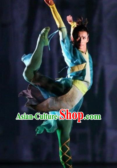Traditional Chinese Classical Dance Costume Bamboo Dream Solo Dance Clothing for Men