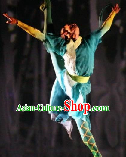 Traditional Chinese Classical Dance Costume Bamboo Dream Solo Dance Clothing for Men