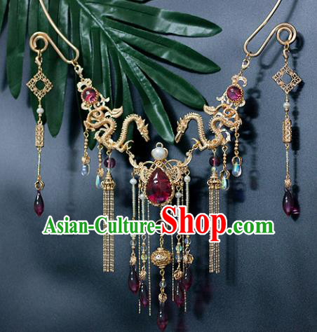 Chinese Ancient Princess Jewelry Accessories Hanfu Tassel Necklace for Women Chinese Ancient Princess Jewelry Accessories Hanfu Tassel Necklace for Women
