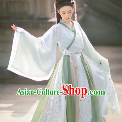 Traditional Chinese Jin Dynasty Palace Historical Costume Ancient Court Princess Hanfu Dress for Women
