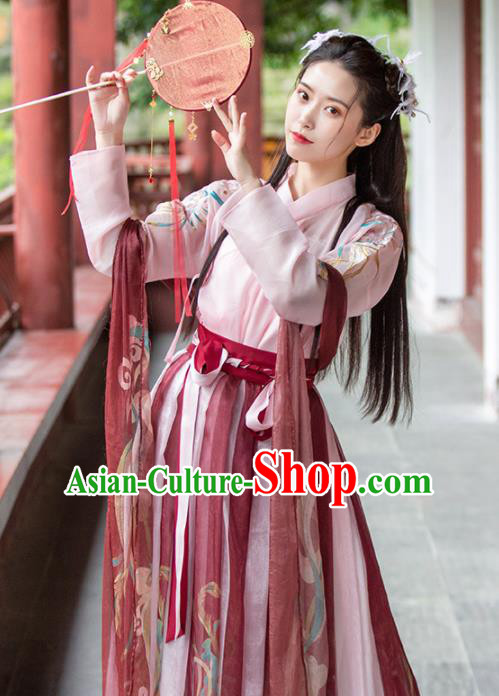 Traditional Chinese Tang Dynasty Historical Costume Ancient Court Princess Hanfu Dress for Women Traditional Chinese Tang Dynasty Historical Costume Ancient Court Princess Hanfu Dress for Women