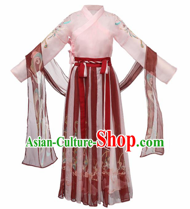Traditional Chinese Tang Dynasty Historical Costume Ancient Court Princess Hanfu Dress for Women Traditional Chinese Tang Dynasty Historical Costume Ancient Court Princess Hanfu Dress for Women