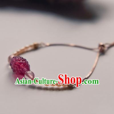 Chinese Ancient Jewelry Accessories Pearls Bracelet Traditional Hanfu Bangle for Women