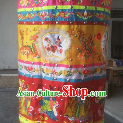 Chinese Traditional Temple Umbrella Flag Dragon Boat Competition Embroidered Flag