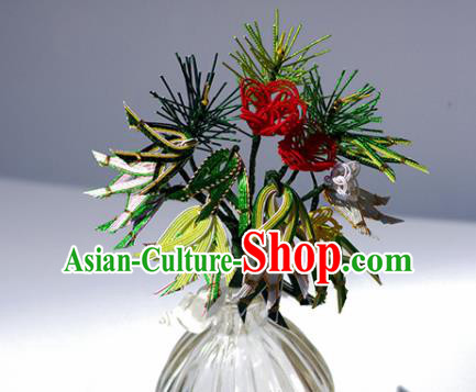 Japanese Geisha Kimono Pine Bamboo Hair Claw Hairpins Traditional Yamato Hair Accessories for Women Japanese Geisha Kimono Pine Bamboo Hair Claw Hairpins Traditional Yamato Hair Accessories for Women