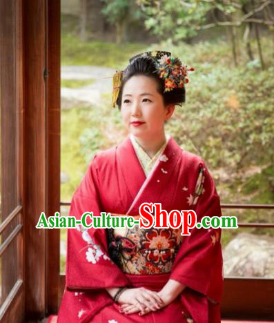 Japanese Geisha Kimono Chrysanthemum Cranes Hairpins Traditional Yamato Hair Accessories for Women Japanese Geisha Kimono Chrysanthemum Cranes Hairpins Traditional Yamato Hair Accessories for Women