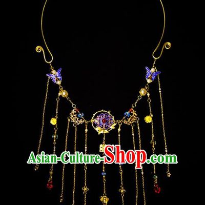 Chinese Ancient Hanfu Necklace Traditional Jewelry Accessories Headwear for Women