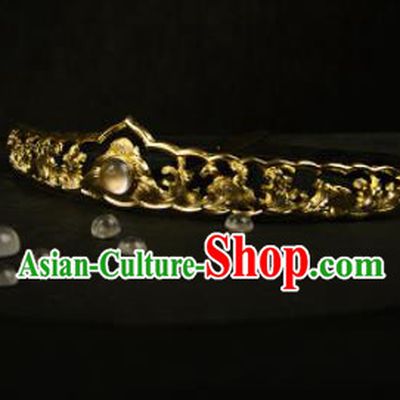 Chinese Ancient Ming Dynasty Hairpins Golden Hair Clip Traditional Hanfu Hair Accessories for Women