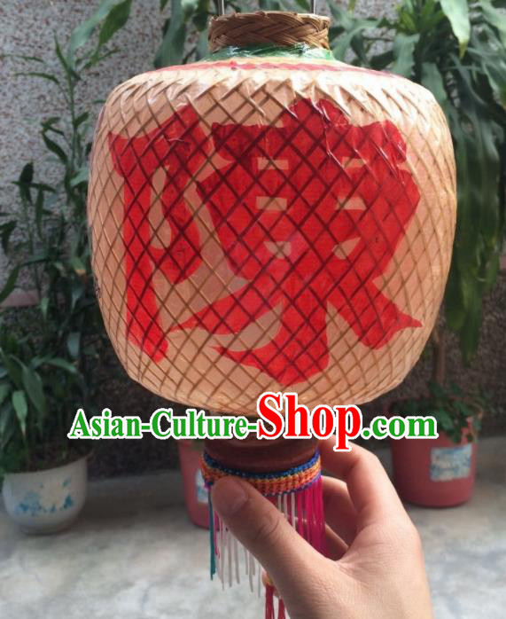 Chinese Traditional Bamboo Weaving Craft Lantern Handmade Dragon Pattern Palace Lanterns Chinese Traditional Bamboo Weaving Craft Lantern Handmade Dragon Pattern Palace Lanterns