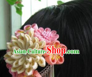 Japanese Geisha Courtesan Chrysanthemum Hairpin Traditional Yamato Kimono Hair Accessories for Women Japanese Geisha Courtesan Chrysanthemum Hairpin Traditional Yamato Kimono Hair Accessories for Women