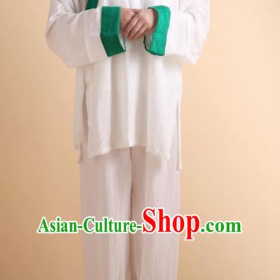 Chinese Traditional Martial Arts Kung Fu Blue Slant Opening Costumes Tai Chi Competition Clothing for Women