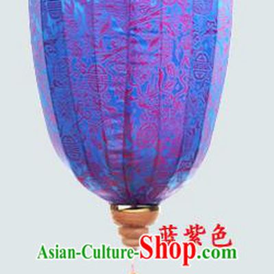 Chinese Traditional New Year Blue Hanging Lantern Wedding Handmade Palace Lanterns