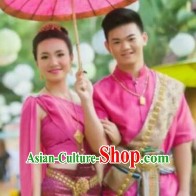 Traditional Thailand Men Golden Accessories