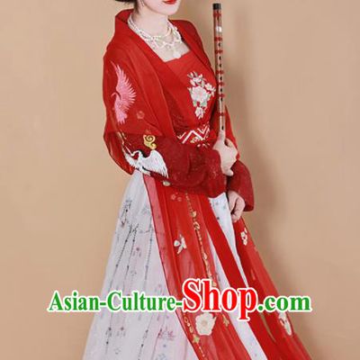 Chinese Traditional Tang Dynasty Las Meninas Replica Costumes Ancient Imperial Consort Hanfu Dress for Women
