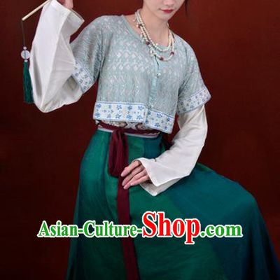 Chinese Traditional Tang Dynasty Palace Menservants Replica Costumes Ancient Court Maid Hanfu Dress for Women