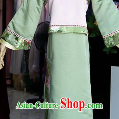 Chinese Ancient Drama Princess Costumes Traditional Qing Dynasty Court Lady Green Dress for Women