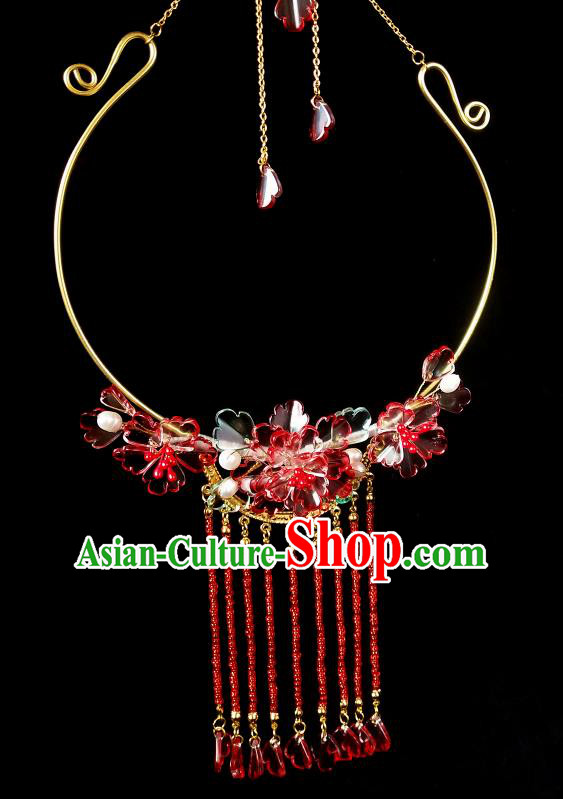 Chinese Ancient Hanfu Tassel Necklace Traditional Necklet Jewelry Accessories for Women Chinese Ancient Hanfu Tassel Necklace Traditional Necklet Jewelry Accessories for Women