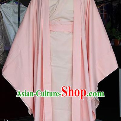 Chinese Ancient Drama Nobility Childe Pink Costumes Traditional Jin Dynasty Swordsman Clothing for Men