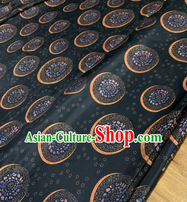 Traditional Chinese Royal Pattern Design Deep Grey Brocade Silk Fabric Asian Satin Material Traditional Chinese Royal Pattern Design Deep Grey Brocade Silk Fabric Asian Satin Material