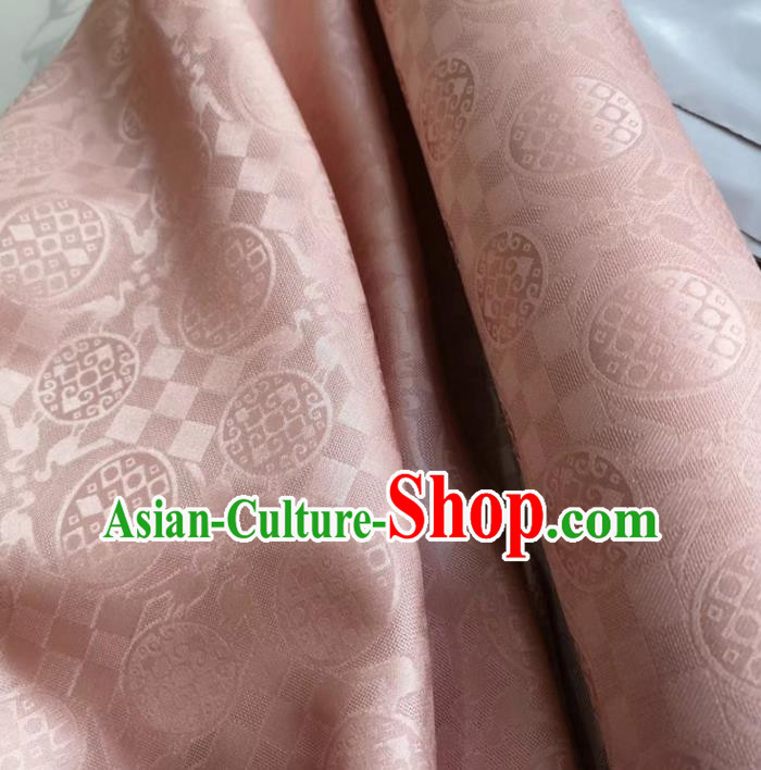 Traditional Chinese Royal Pattern Design Pink Brocade Silk Fabric Asian Satin Material Traditional Chinese Royal Pattern Design Pink Brocade Silk Fabric Asian Satin Material