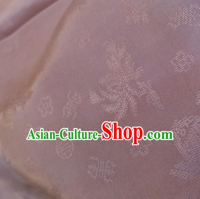 Traditional Chinese Royal Pattern Design Light Pink Brocade Silk Fabric Asian Satin Material Traditional Chinese Royal Pattern Design Light Pink Brocade Silk Fabric Asian Satin Material