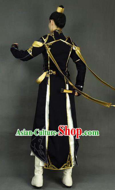 Chinese Ancient Cosplay Knight Young Hero Clothing Traditional Hanfu Swordsman Costume for Men Chinese Ancient Cosplay Knight Young Hero Clothing Traditional Hanfu Swordsman Costume for Men