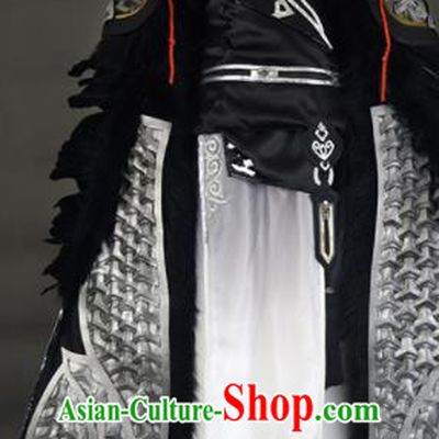 Chinese Ancient Cosplay Knight King Black Clothing Traditional Hanfu Swordsman Costume for Men